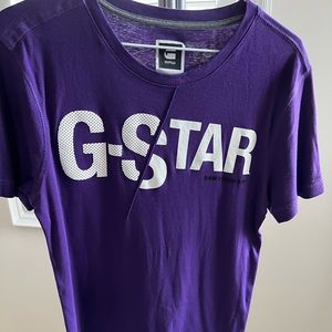 G star purple t shirt, size medium